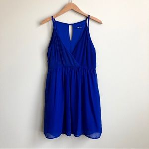 ASOS TFNC Flowy Royal Blue Pleated Dress